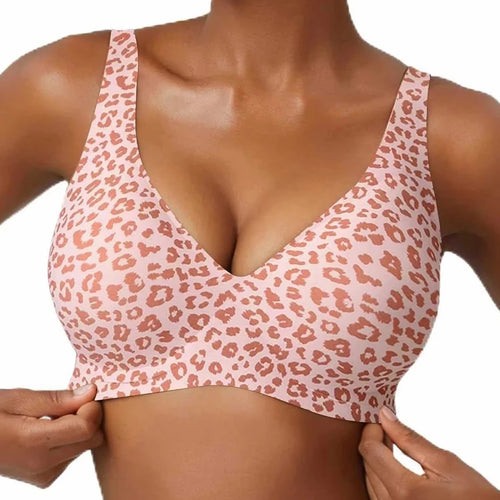 Cudvilla Leopard Print Wire-Free Jelly Bra