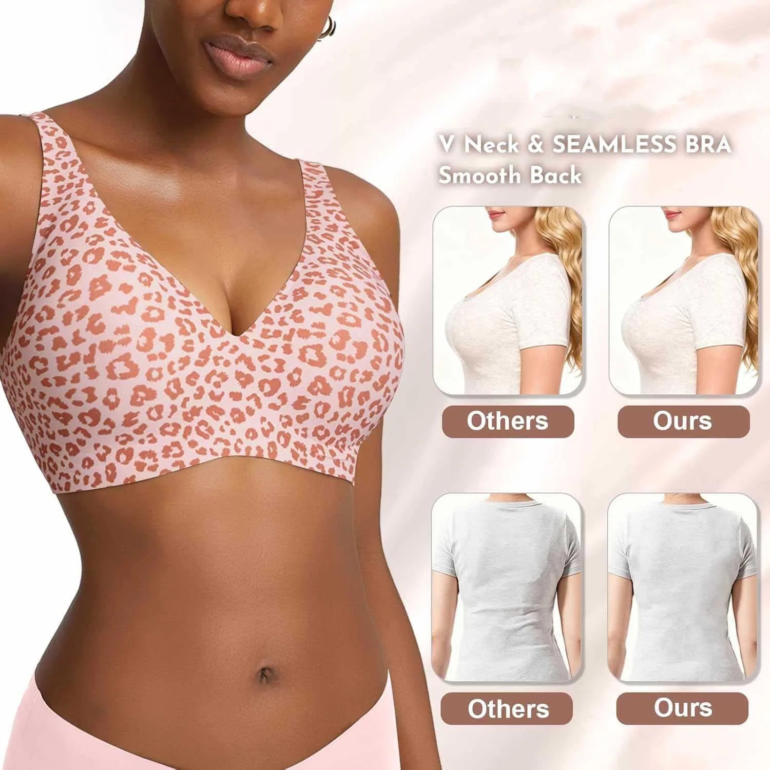 Cudvilla Leopard Print Wire-Free Jelly Bra