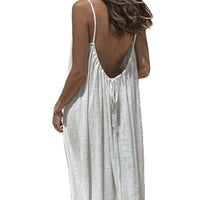 Womens Backless Loose Knit Dress